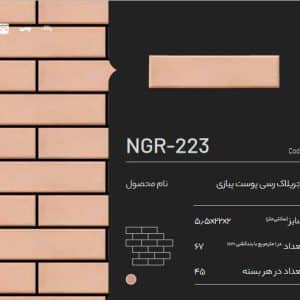 آجر پلاک رسی پیازی NGR-223